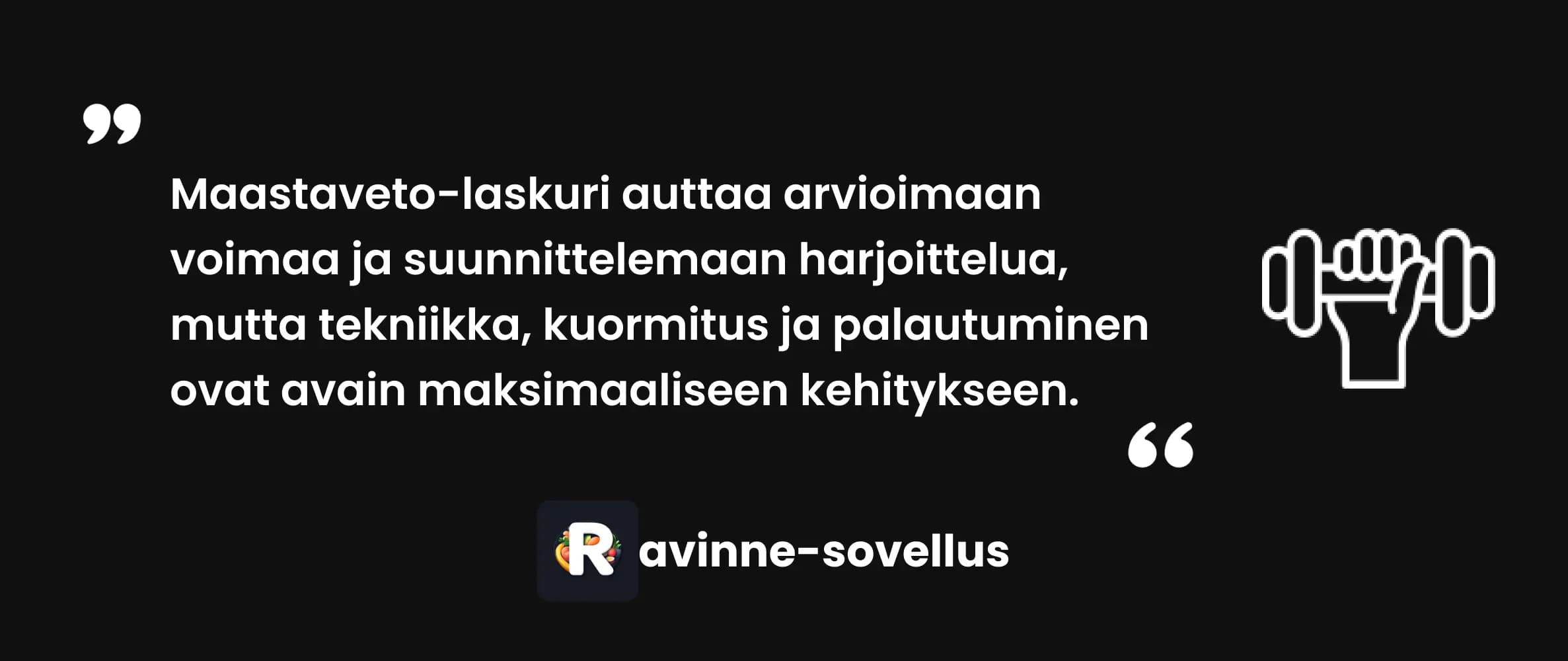 Maastaveto laskuri - laske deadlift maksimi